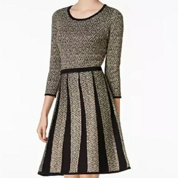 nine west fit & flare sweater dress Fit And Flare Sweater Dress main image 1